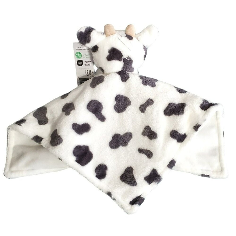 New Plush Cuddle Cow Lovey Carters Security Blanket Stuffed Farm Animal Snuggler - Picture 5 of 10